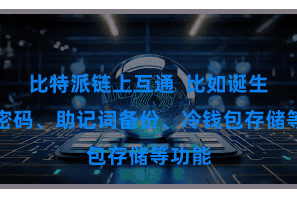 比特派链上互通  比如诞生往还密码、助记词备份、冷钱包存储等功能