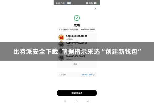 比特派安全下载  笔据指示采选“创建新钱包”