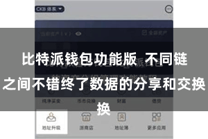 比特派钱包功能版  不同链之间不错终了数据的分享和交换